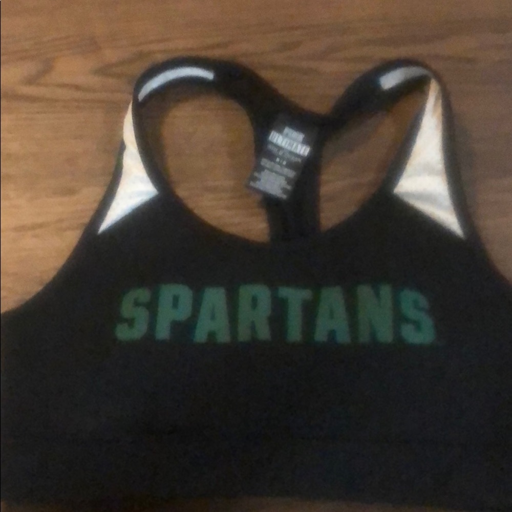 PINK MSU Spartans sports bra